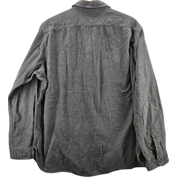 Polo Ralph Lauren Polo Flannel Shirt Mens XL Gray Flap Pocket Shacket Button Up - Picture 5 of 6